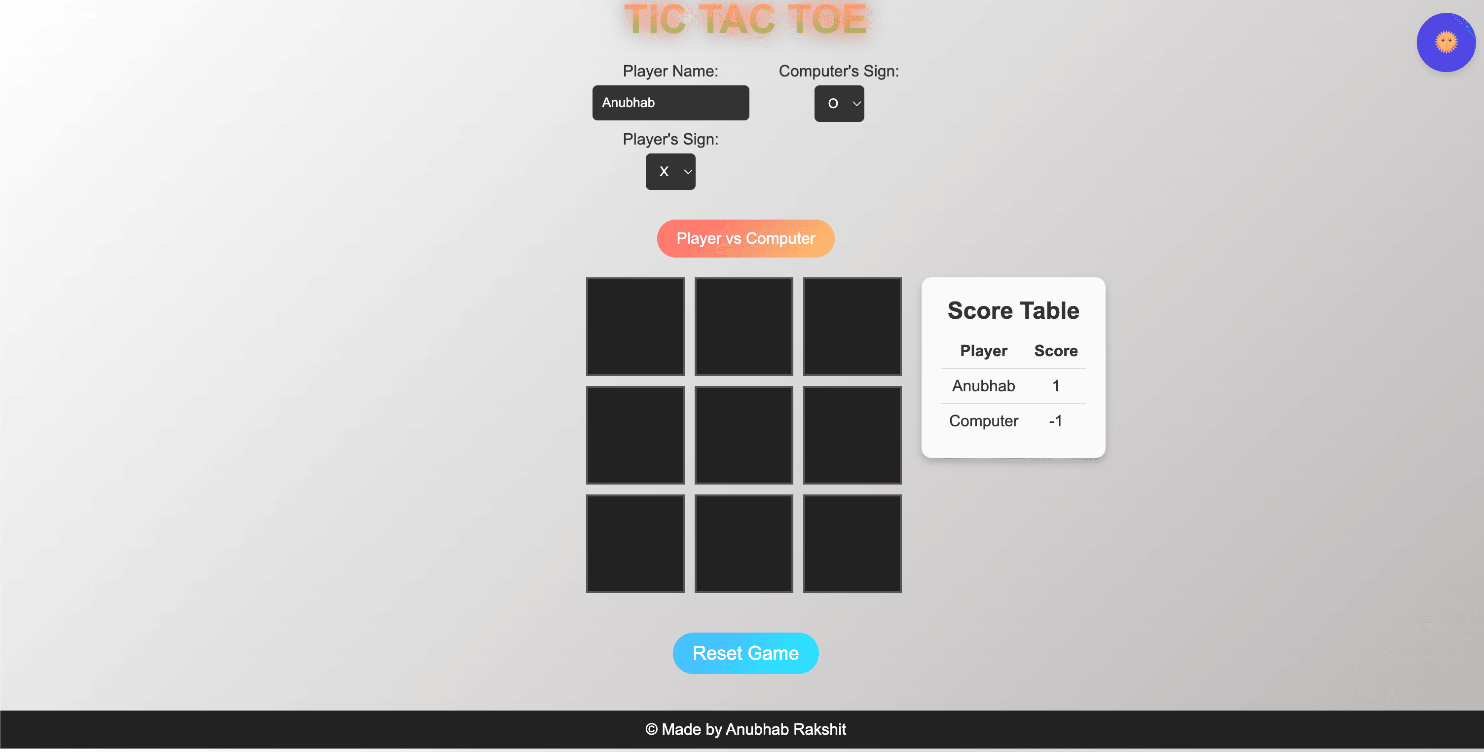 TIC TAC TOE
